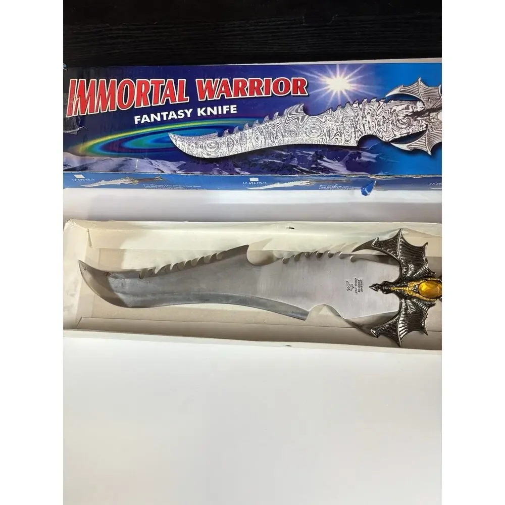 Frost Cutlery Damascus Steel Design By Jim Frost Fantasy Knife Immortal Warrior